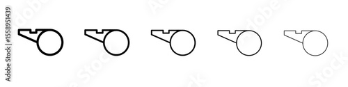 Whistle icon vector thin outline style sign