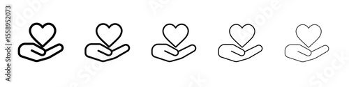 Your self care icon vector thin outline style sign