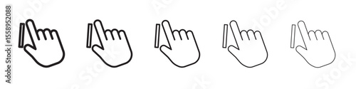 Zoom Gesture icon vector thin outline style sign