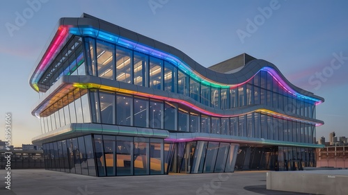 Wave-Shaped Futuristic Building Design
