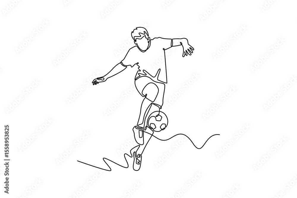 Fototapeta premium Physical activity concept. Single line draw design. Vector graphic illustration