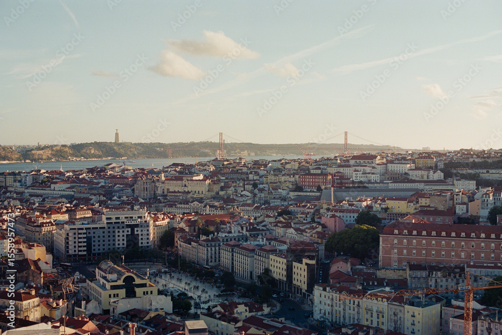 Obraz premium Cityscape of Lisbon from Above