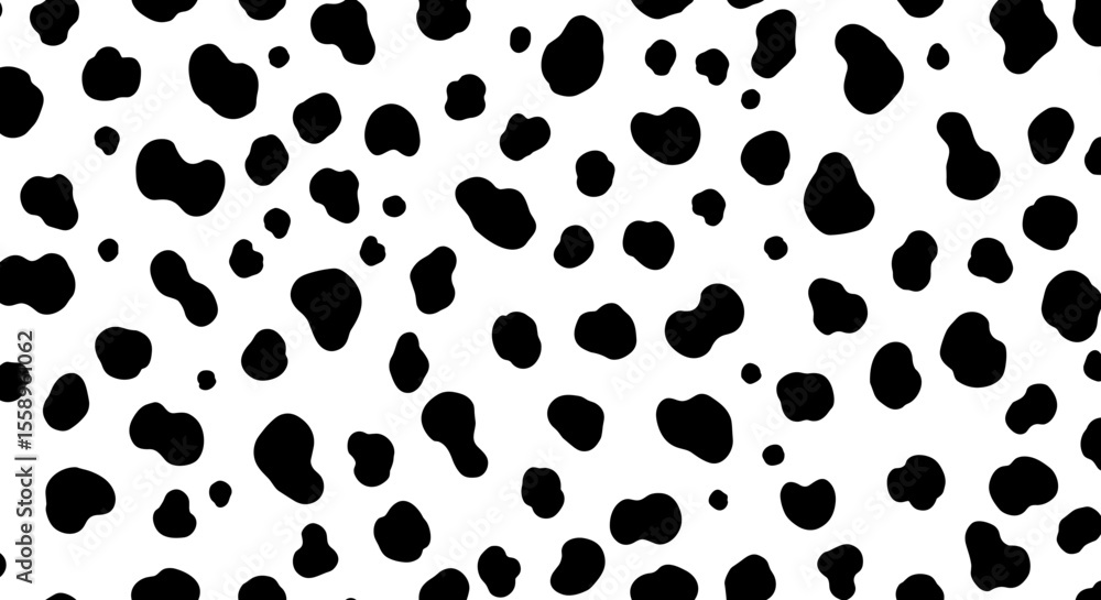 Cow print pattern vector illustration for fashion design and home decor in seamless style