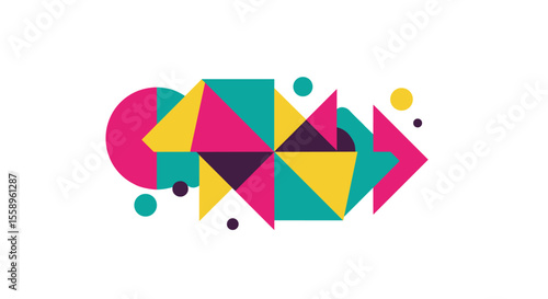 Free Download Geometric abstract vector illustration: colorful shapes for modern design - GFXLoad