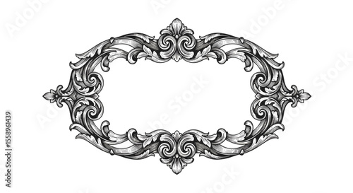 Intricate ornate frame vector illustration for decorative design elements