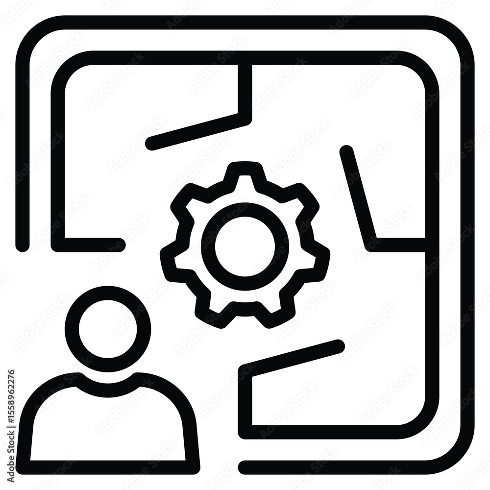 Executive Space Planning Icon Line Vector Illustration Executive Space Planning Icon Line Vector Illustration