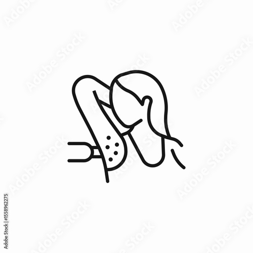 armpit hair removal icon sign vector