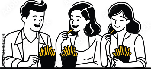 Adobe Illustrator Artwork, This design is inspired by the warmth of gathering together to eat with good friends. This logo is perfect for you, especially for businesses related to culinary food.