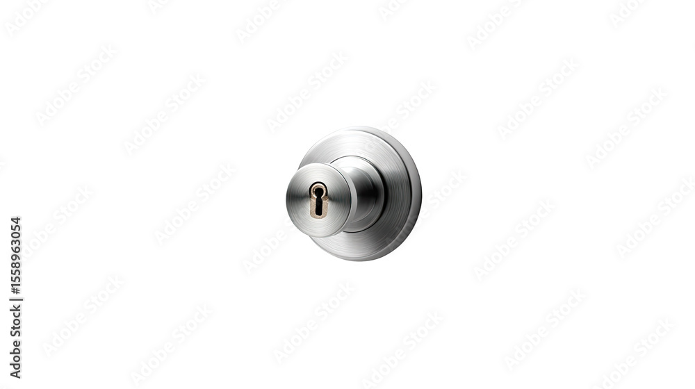 Door Knob: This image shows a polished chrome door knob, a symbol of security and access in minimalist elegance, perfect for design and architectural projects. Door Knob: This image shows a polished chrome door knob, a symbol of security and access in minimalist elegance, perfect for design and architectural projects.