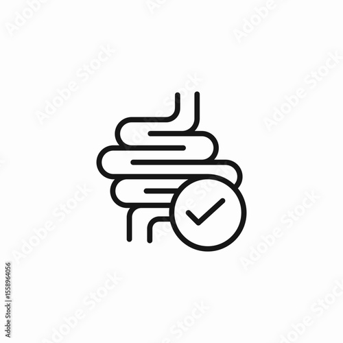 gut health approved icon sign vector