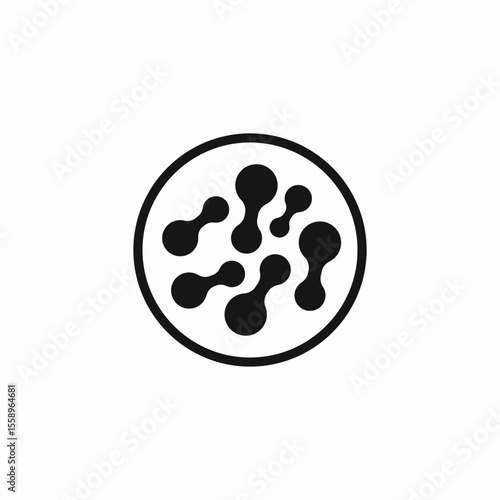 healthy gut microbiome icon sign vector