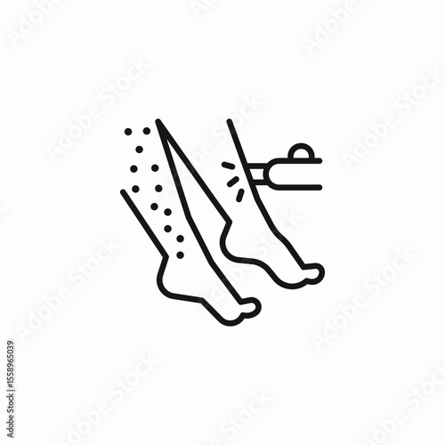 leg hair removal icon sign vector