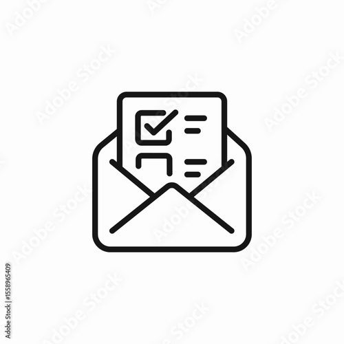 mail ballot envelope icon sign vector