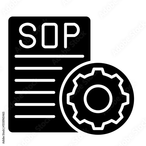 Standard Operating Procedure  Icon Element For Design