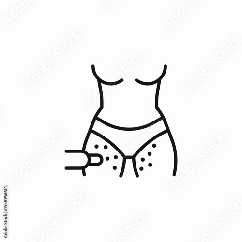 pubic hair removal icon sign vector