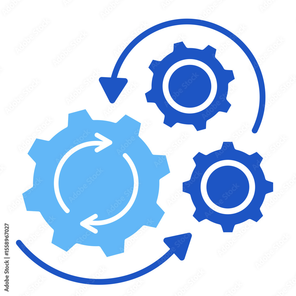Process Gears Icon Element For Design Process Gears Icon Element For Design