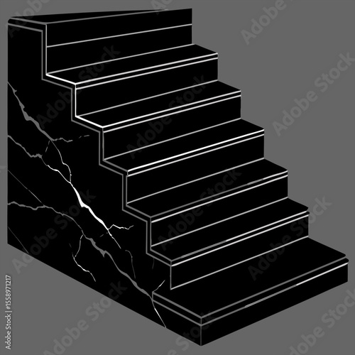 Vertical low angle shot of a staircase inside a beautiful historic building	