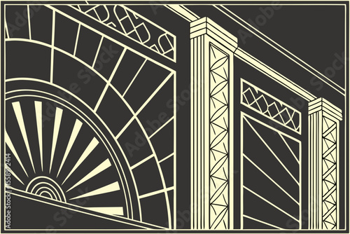  black canvas with glowing art deco lines and roya (1)