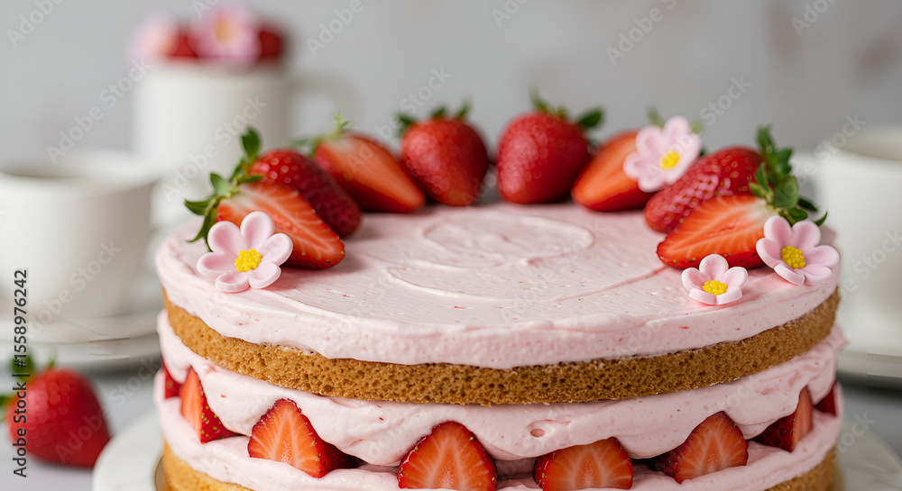 chocolate cake with strawberries chocolate cake with strawberries