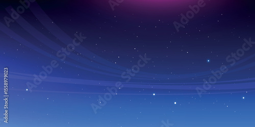 A night sky with a color gradient from dark blue to purple. It shows a few stars scattered across the sky and wavy stripes that add to the effect of movement or atmosphere.