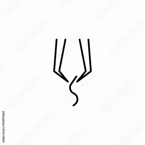 hair removal tweezers icon sign vector