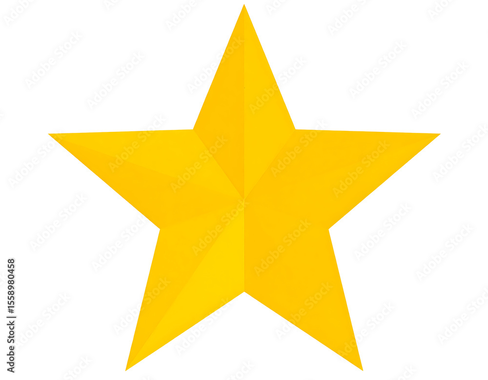 Obraz premium A vibrant golden star symbol shines brightly, representing excellence and success.