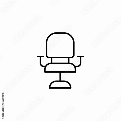 office swivel chair icon sign vector