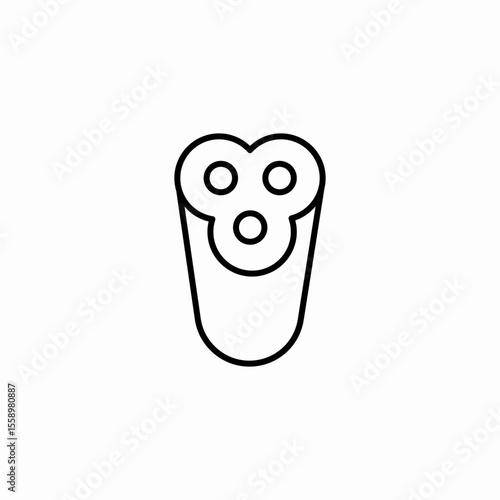 rotary shaver icon sign vector