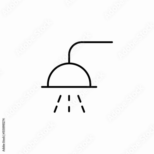 shower head water icon sign vector