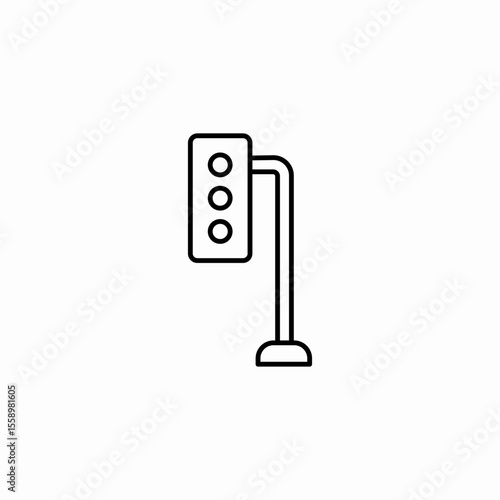 vertical traffic lights icon sign vector