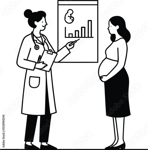 Prenatal Consultation Vector Illustration