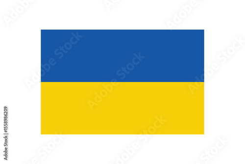 National flag of Ukraine Vector image  on white background, eps10