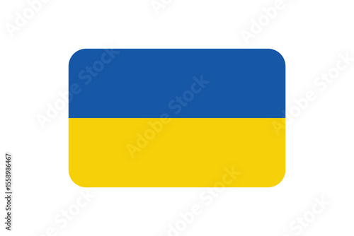 National flag of Ukraine Vector image  on white background, eps10