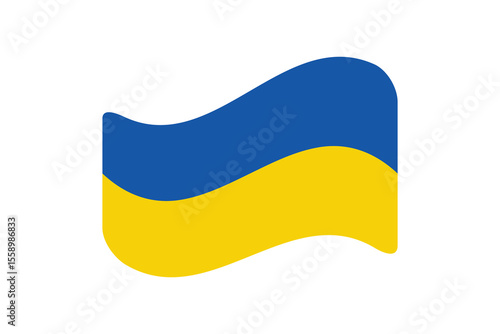 National flag of Ukraine Vector image on white background, eps10