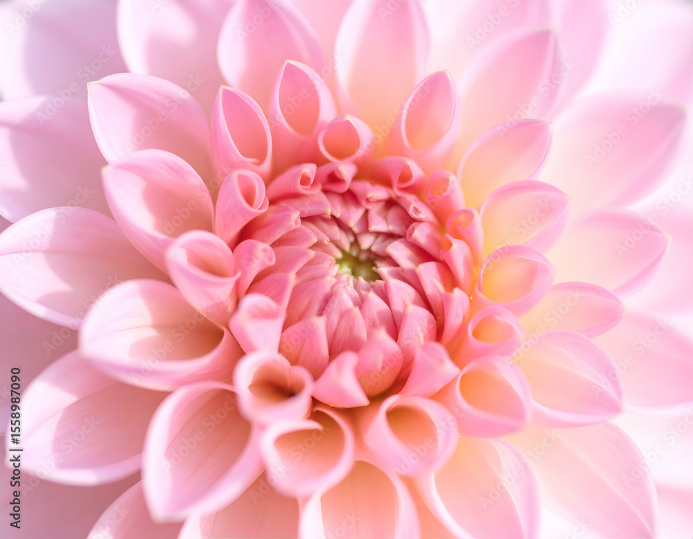 Fototapeta premium Close Up Pink Dahlia Flower Blossom Macro Photography