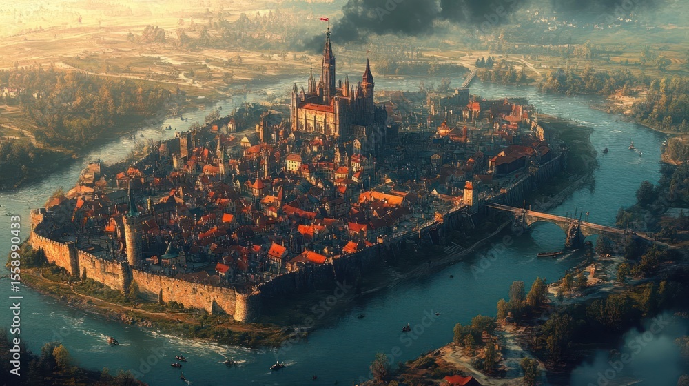 Obraz premium view of the river