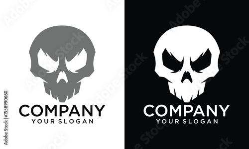 Creative Skull logo Design Template Idea