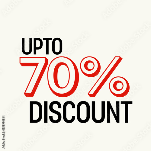 Get Up to 70% Off – Limited Time Discount Icon for Advertising and Marketing Campaigns
