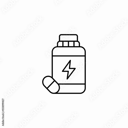 energy drink pill icon sign vector