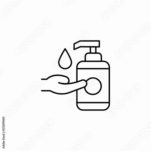 hand sanitizer dispenser icon sign vector
