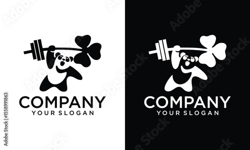 Creative Gym sign with bear and barbell.