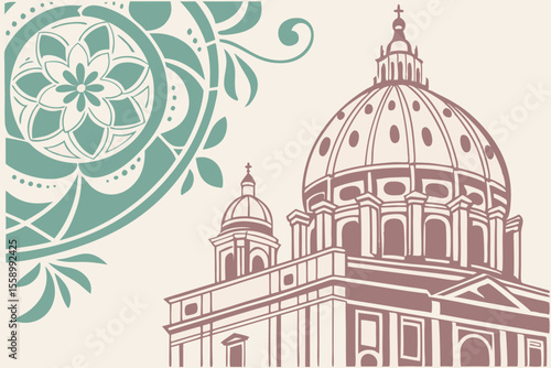  flat design elements overlaying renaissance style (1)
