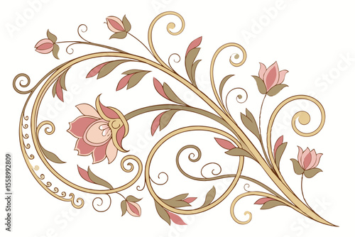  floral baroque decoration surrounding central spa