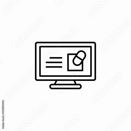 online pharmacy display icon sign vector