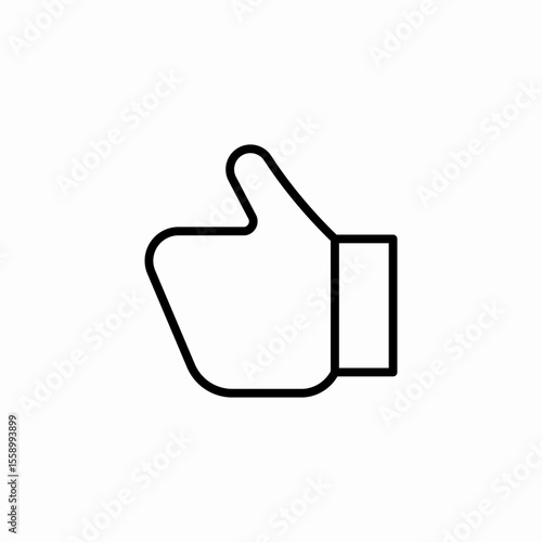 thumbs up like icon sign vector