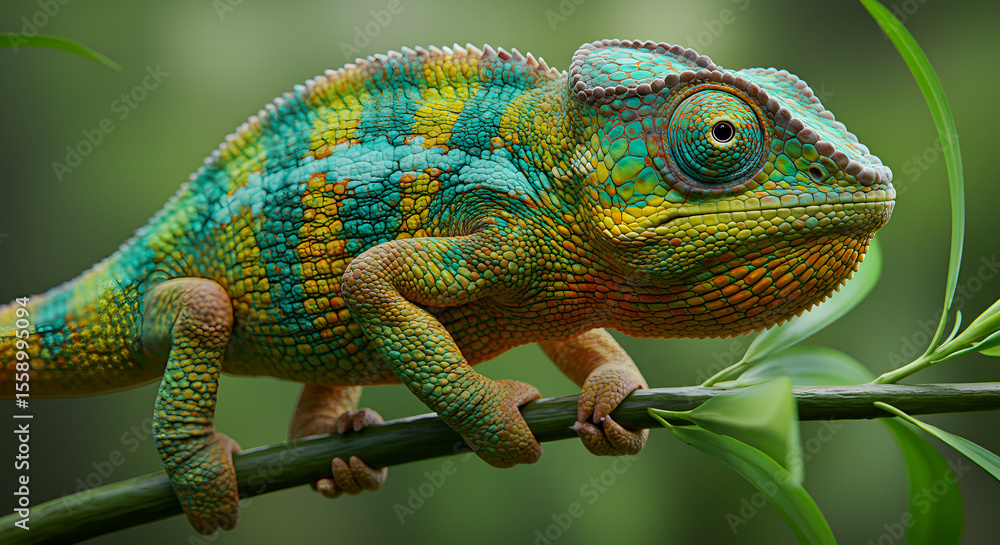 Obraz premium chameleon on a branch