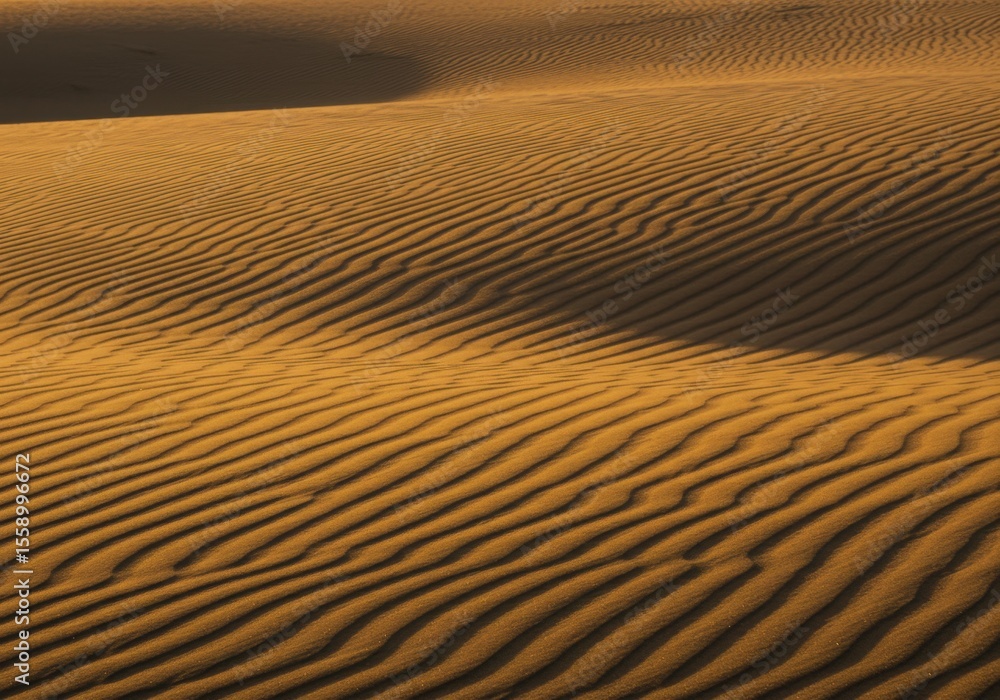 Naklejka premium Sun setting behind sand dunes.