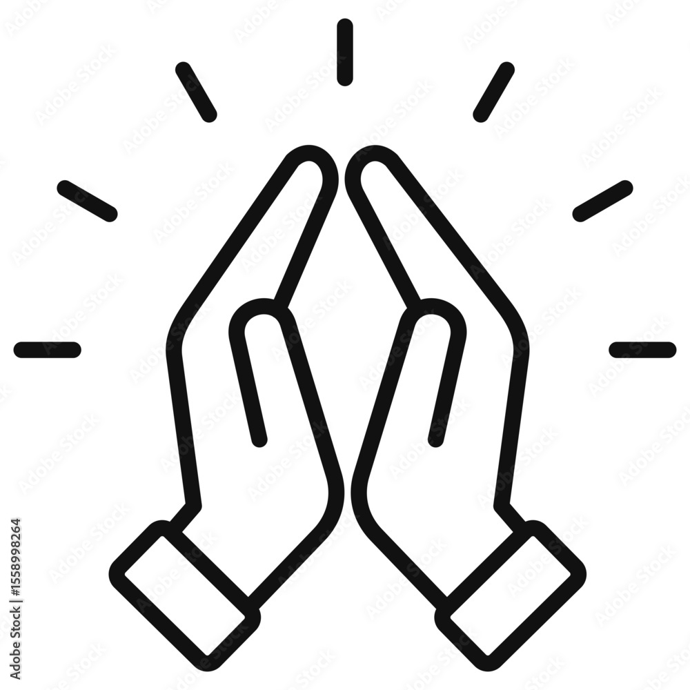 Obraz premium Respect Outline Icon