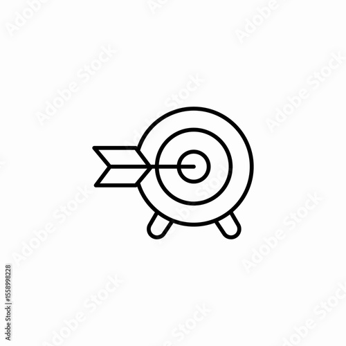archery target hit icon sign vector