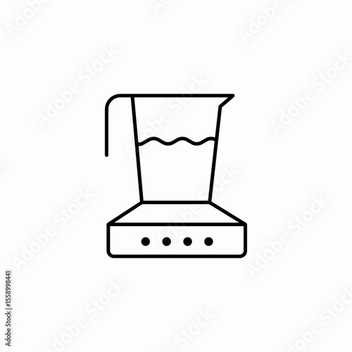 blender with liquid icon sign vector
